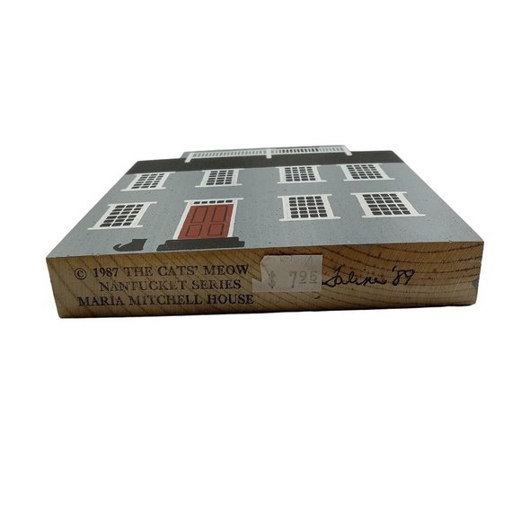 Cat's Meow Village Nantucket Series Maria Mitchell House Signed Faline 1989 - Picture 2 of 8